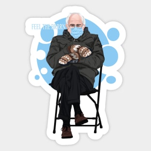 Bernie Sanders Inauguration Day Mittens Sticker